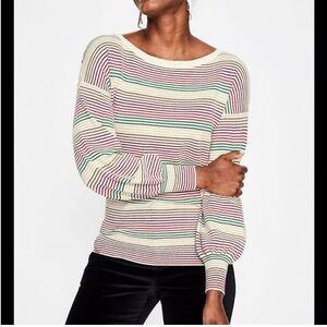 Boden Muriel Bubble Sleeve Wool Blend Sweater